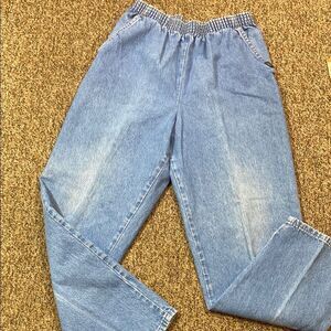 Vintage Chic Classic Blue Denim Jeans High Rise Size 10 Approximately